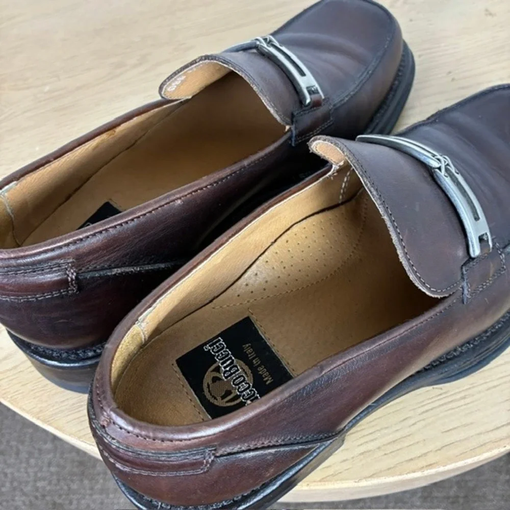 Rocco Bucci Leather Square Toe Bit Loafers Men's 9 Quiet Luxury Preppy Fall